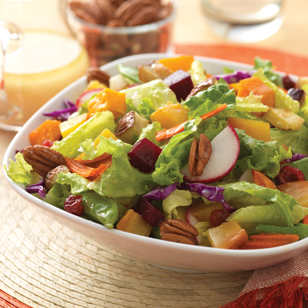 سیب سبزیوں سلاد چوکور