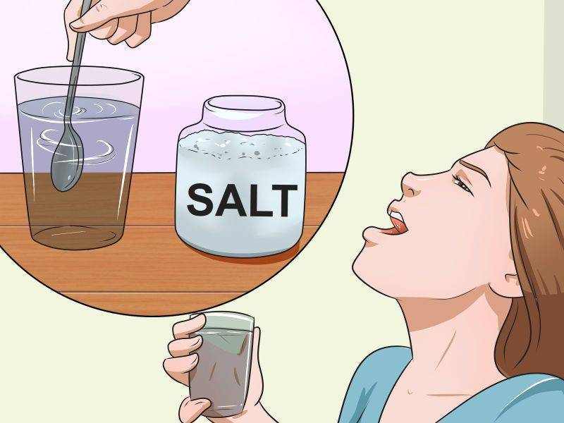 گرم پانی نمک غرارے