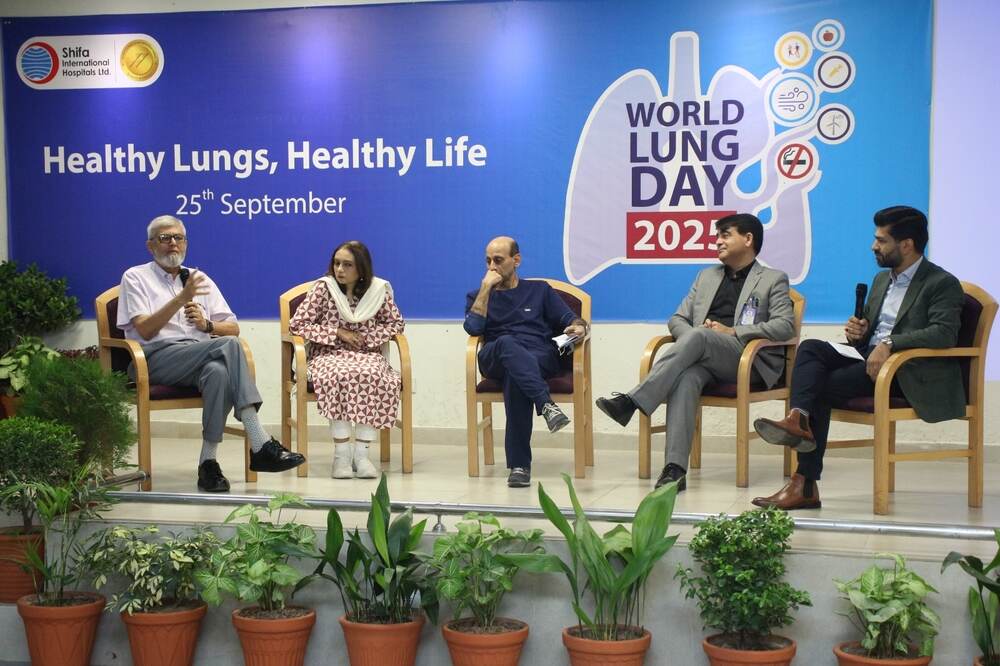 Awareness session on World Lung Day at Shifa International Hospital Islamabad highlighting asthma, COPD, tuberculosis, and palliative care