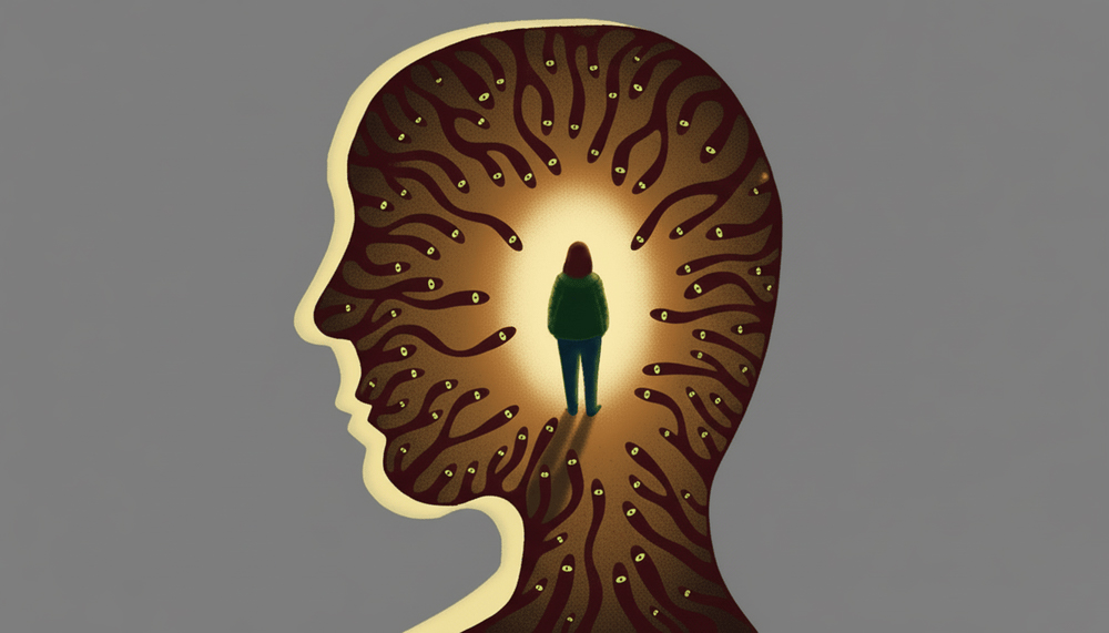 Illustration of human brain highlighting amygdala region linked to rare disease that removes fear response