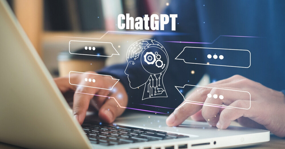 A representative image of a person using ChatGPT