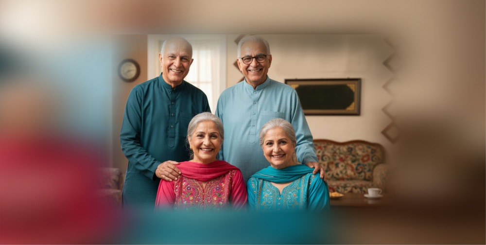 Elderly people enjoying life after relocating, highlighting research linking relocation to increased life expectancy and healthier aging.