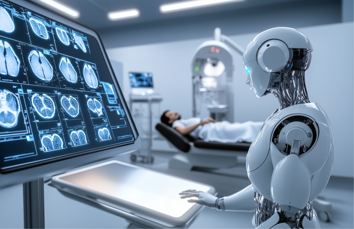 A representative image of AI use in healthcare