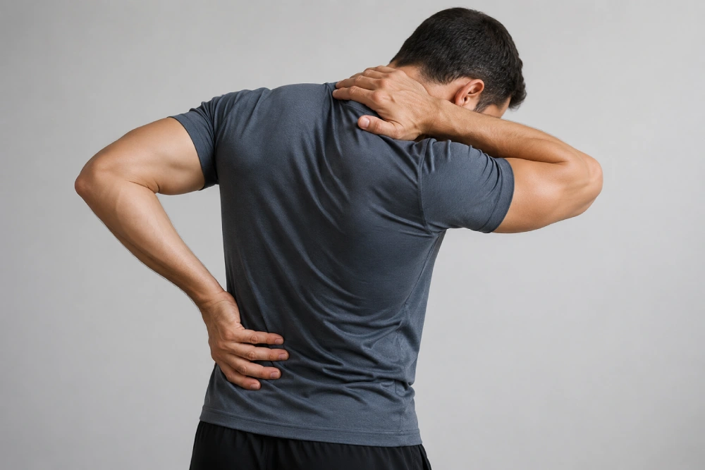 Muscle strain symptoms, pulled muscle, diagnosis, treatment, and muscle injury illustration